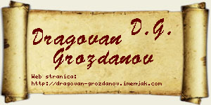 Dragovan Grozdanov vizit kartica